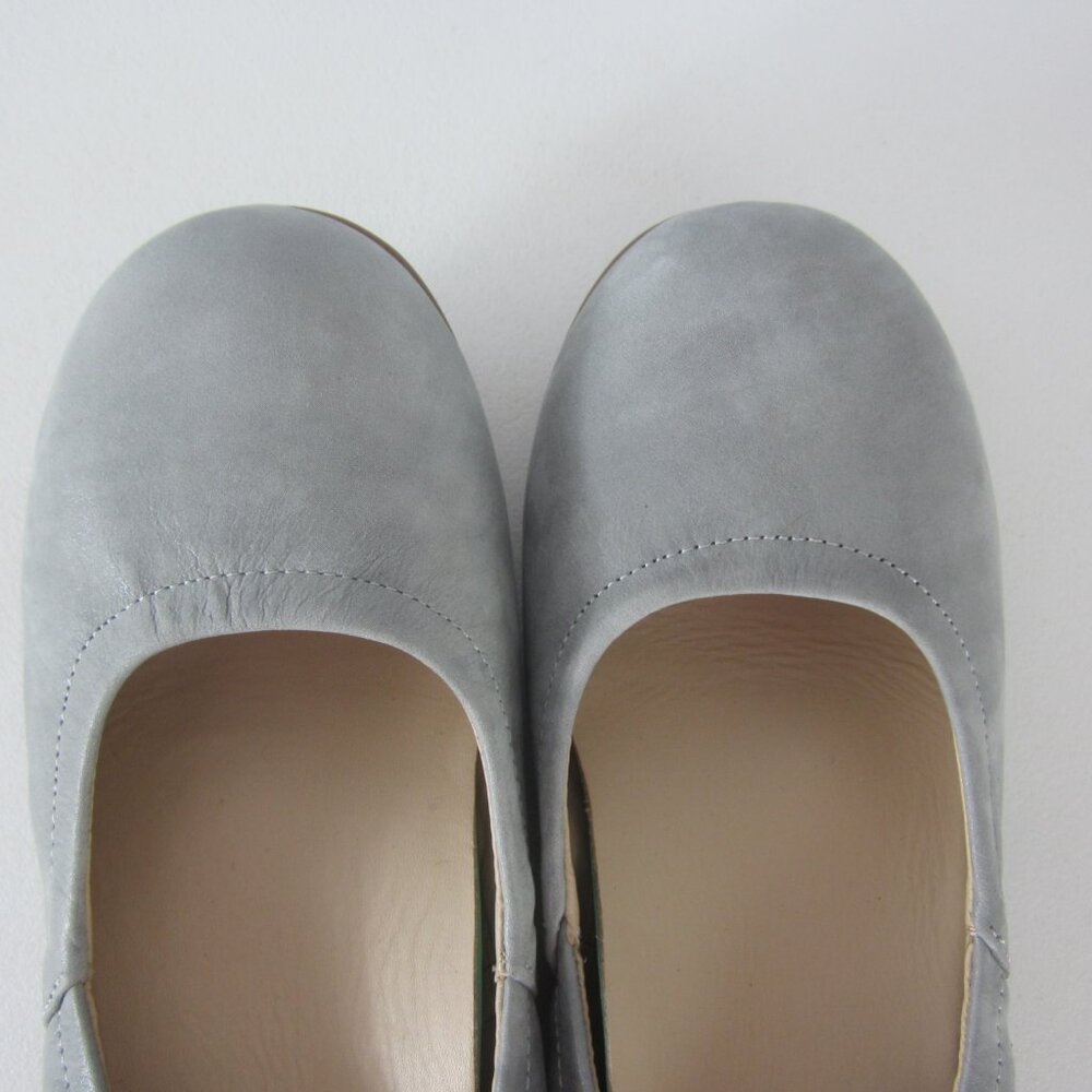 New Abeo Womens 7 M Grey Leather Slip On Ballet Flats Orthotic Footbed Support - Picture 11 of 12